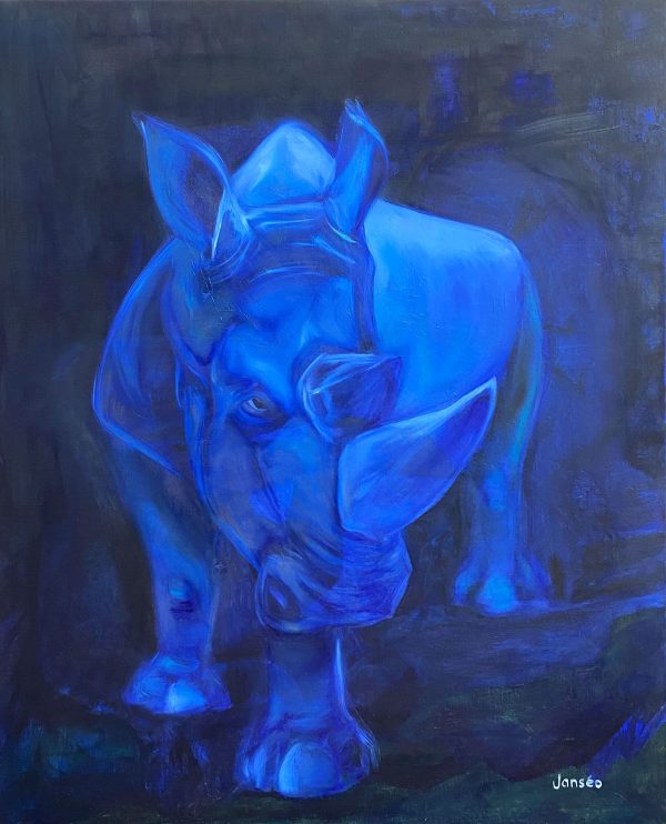 Rhino féroce bleu